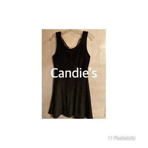 Candies Velvet Mini Dress L Black with sparkles.‎